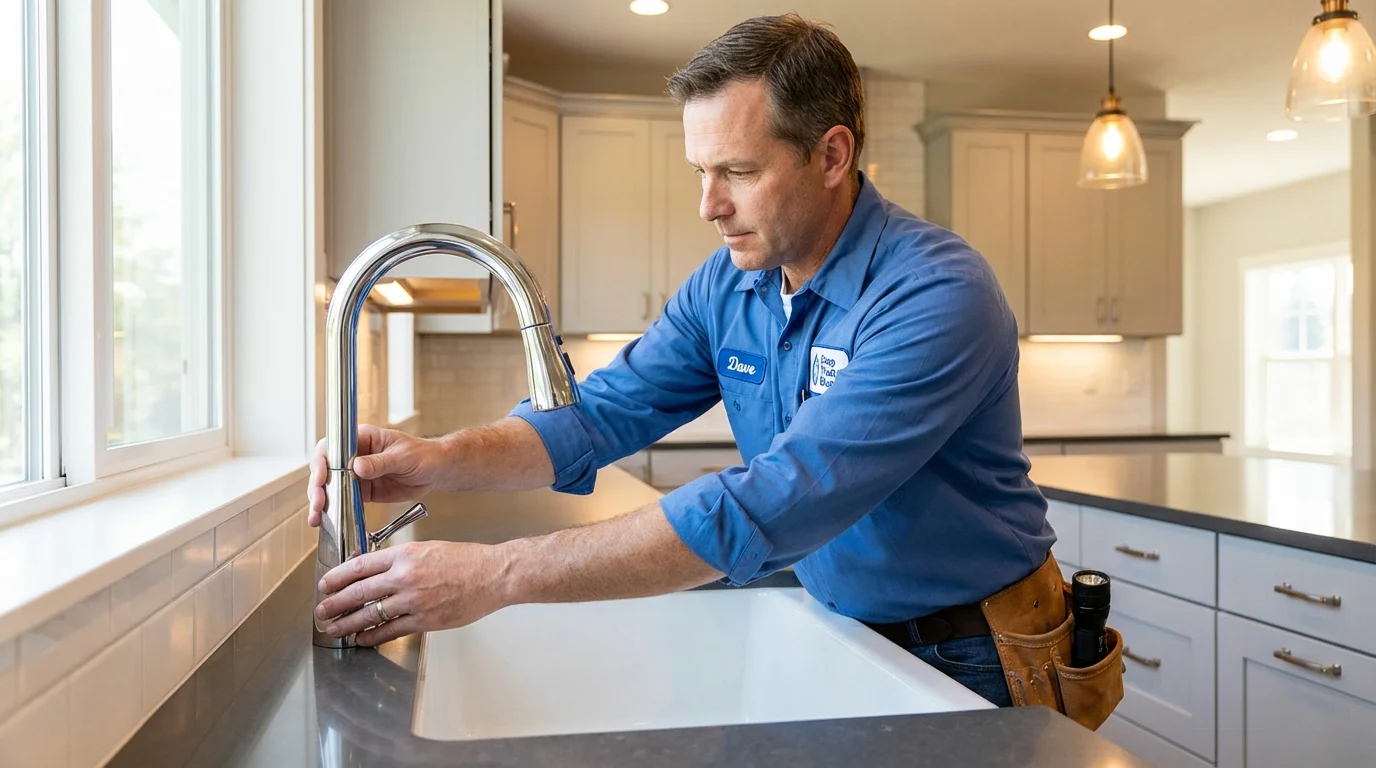 Kitchen faucet installation by Johns Plumbing LLC in Seaside Heights