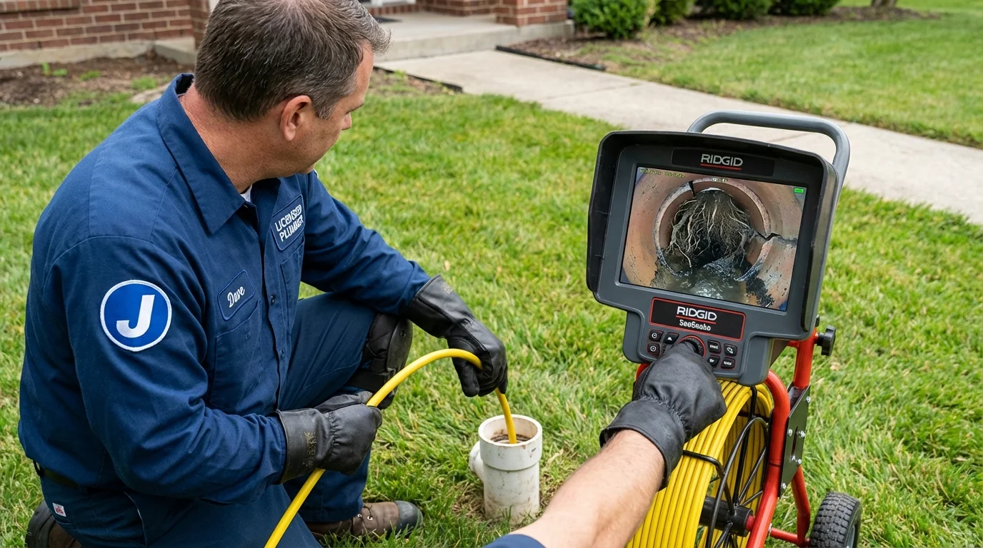 Sewer camera inspection being performed by Johns Plumbing LLC in Seaside Heights
