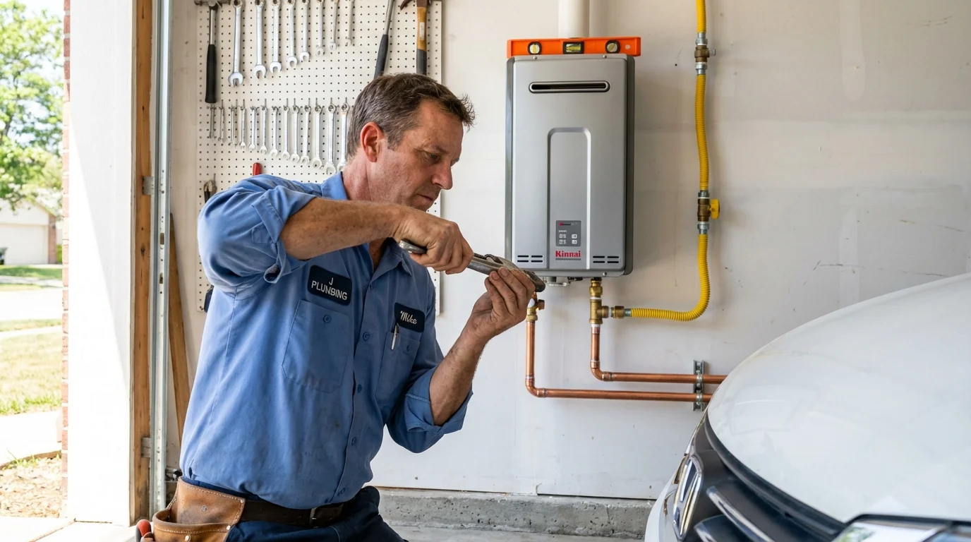 Tankless water heater installation by a Johns Plumbing LLC plumber in Seaside Heights